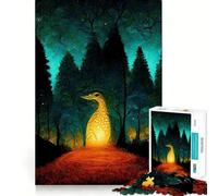 Puzzle da 1000 pezzi con creature fantastiche del bosco,gioco di memoria ad alta precisione,attività creativa interattiva per stimolare la mente a casa (38x52cm)