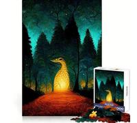 Puzzle da 1000 pezzi con creature fantastiche del bosco per adulti, divertimento intellettuale, hobby rilassante, taglio netto, (38x26cm)