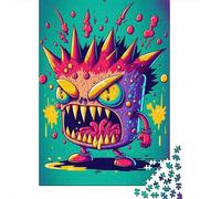 Puzzle da 1000 pezzi con creature malvagie dei graffiti per adulti, puzzle in legno per adulti, adolescenti, uomini e donne, regalo 1000 pezzi (75x50 cm)