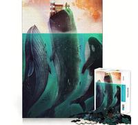 Puzzle da 1000 pezzi con creature sottomarine per adulti,gioco di memoria divertente,componenti robusti e ben definiti, alleviare lo stress (38x26cm)