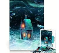 Puzzle da 1000 pezzi con creature sottomarine per adulti,gioco di memoria divertente,componenti robusti e ben definiti, alleviare lo stress (38x52cm)