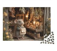 Puzzle da 1000 pezzi con criceto e topo con borsetta vintage per adulti, gioco educativo, decorazione per la casa, difficile, stimolante, regalo di compleanno, 38x26cm/1000pcs