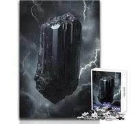 Puzzle da 1000 pezzi con cristalli neri di tormalina e temporale, divertente gioco per lo sviluppo cognitivo, speciale, regalo di festa premuroso, dimensioni 38x52cm