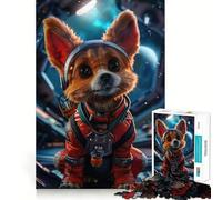 Puzzle da 1000 pezzi con cucciolo astronauta in tuta spaziale per ragazzi ideale per il recupero della memoria il relax e il divertimento con dettagli nitidi e perfetti come regalo stagionale
