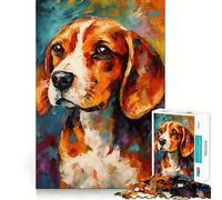 Puzzle da 1000 pezzi con cucciolo di beagle,bordi lisci,gioco di abilità mentali,divertimento,momenti di relax,regalo di compleanno,hobby (50x75cm)