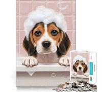 Puzzle da 1000 pezzi con cucciolo di beagle,ideale per il bagnetto,la pulizia e la decorazione,un gioco per la concentrazione mentale,un gioco rilassante e un regalo di compleanno (38x52cm)