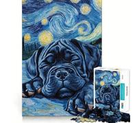 Puzzle da 1000 pezzi con cucciolo di Cane Corso addormentato,perfetto per stimolare la mente,ideale per il relax e come decorazione natalizia da parete (50x75cm)