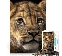 Puzzle da 1000 pezzi con cucciolo di leone,gioco di assemblaggio,stimolante per la mente,rilassante,regalo di compleanno (38x26cm)