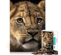 Puzzle da 1000 pezzi con cucciolo di leone,gioco di precisione,divertente e stimolante per la mente,ideale per il tempo libero e per il compleanno (38x52cm)