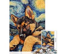 Puzzle da 1000 pezzi con cucciolo di pastore tedesco ideale per giochi in famiglia per passare il tempo in casa o come passatempo perfetto per decorare la parete compleanno e Natale