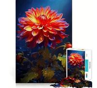 Puzzle da 1000 pezzi con dalia mistica e fantastica per ragazzi, gioco di logica fine, morbido, rilassante, bordi puliti, regalo di alta qualità (38x26cm)
