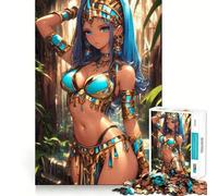 Puzzle da 1000 pezzi con dea egizia anime e ragazza anime per adolescenti,gioco stimolante per la mente,montaggio sicuro e stabile,divertimento in famiglia,attività serale (38x52cm)