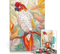 Puzzle da 1000 pezzi con decorazione a pappagallo dorata per adulti, gioco di logica, rilassante e divertente, ideale come regalo di Babbo Natale (38x26cm)