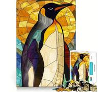 Puzzle da 1000 pezzi con decorazioni a pinguino dorato, ideale per adolescenti, per rafforzare la memoria, perfetto per la casa e il tempo libero, con bordi netti e un regalo prezioso (38x52cm)