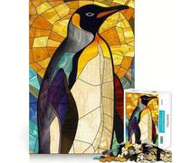 Puzzle da 1000 pezzi con decorazioni a pinguino dorato per ragazzi, gioco stimolante per il tempo libero, taglio preciso, (38x26cm)