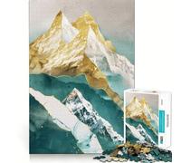 Puzzle da 1000 pezzi con decorazioni dorate a tema montagna ideale per adolescenti un gioco che stimola la riflessione un passatempo rilassante e divertente con dettagli nitidi e opere d'arte