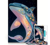 Puzzle da 1000 pezzi con delfino decorato nello spazio per adulti Puzzle che migliora la memoria, ideale per un momento di relax Taglio preciso Regalo perfetto per le vacanze (38x52cm)