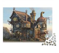 Puzzle da 1000 pezzi con design di una casa steampunk, casa meccanica steampunk, per adulti dai 12 anni in su, gioco educativo, decorazione per la casa,stimolante, regalo di compleanno, 38x26cm