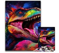 Puzzle da 1000 pezzi con dinosauri, in legno, per adulti, ideale come regalo di Natale e come decorazione per la casa, 50x75CM/19,68x29,52 pollici.