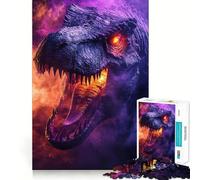 Puzzle da 1000 pezzi con dinosauro T-Rex del Giurassico per adolescenti, gioco di logica stimolante per il relax, bordi chiari, sorpresa di compleanno 38x26cm