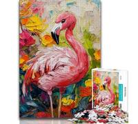 Puzzle da 1000 pezzi con dipinto a olio e fenicotteri per adulti 1000 pezzi allena il cervello e le mani regalo per amici e familiari (50x75cm)