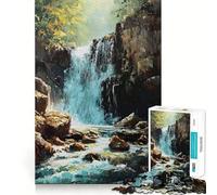 Puzzle da 1000 pezzi con dipinto ad olio a cascata per adolescenti,gioco di memoria,incastro perfetto,nessun pezzo si stacca,ideale da portare in viaggio,gioco per allenare la mente,regalo (50x75cm)