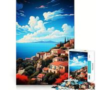 Puzzle da 1000 pezzi con dipinto ad olio della Calabria,taglio preciso,decorazione,gioco per la mente,regalo,gioco rilassante,attività per compleanno (50x75cm)