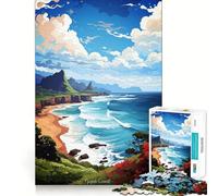 Puzzle da 1000 pezzi con dipinto ad olio della costa di Napali per adulti e ragazzi, rompicapo rilassante, attività artistica da assemblare, regalo premuroso (38x52cm)