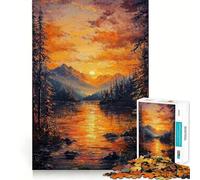 Puzzle da 1000 pezzi con dipinto ad olio di tramonto ideale per adolescenti gioco cognitivo per un divertimento lento e piacevole Bordo di alta qualità Scegli il tuo desiderio di Babbo Natale 50x75cm
