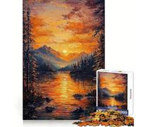 Puzzle da 1000 pezzi con dipinto ad olio di tramonto ideale per adolescenti gioco cognitivo per un divertimento lento e piacevole Bordo di alta qualità Scegli il tuo desiderio di Babbo Natale 50x75cm