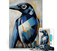 Puzzle da 1000 pezzi con dipinto ad olio di un corvo per adulti, gioco di logica, passatempo per la casa, bordi puliti, regalo delizioso (50x75cm)