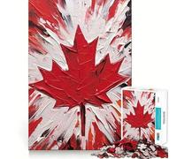Puzzle da 1000 pezzi con dipinto astratto del Canada,tagli netti,arte,logica,gioco di pensiero,relax,regalo di compleanno divertente (38x26cm)