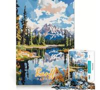 Puzzle da 1000 pezzi con dipinto del Parco Nazionale di Banff,taglio senza soluzione di continuità,gioco di logica,regalo,gioco casual,decorazione natalizia per la casa (38x52cm)