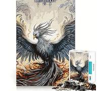 Puzzle da 1000 pezzi con dipinto della Fenice Nera per adulti, gioco intelligente per attività domestiche, taglio preciso, decorazione murale (38x52cm)