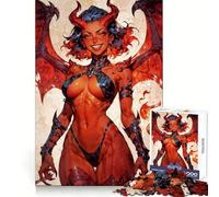 Puzzle da 1000 pezzi con dipinto della Regina Drago Sexy per adolescenti, gioco di logica, passatempo rilassante, taglio preciso, 38x26cm