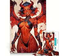 Puzzle da 1000 pezzi con dipinto della Regina Drago Sexy per adolescenti, gioco di logica, passatempo rilassante, taglio preciso, 38x26cm