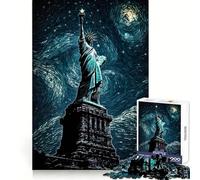 Puzzle da 1000 pezzi con dipinto della Statua della Libertà per adulti e ragazzi ideale per migliorare la memoria rilassare la mente e creare un'atmosfera magica perfetto come regalo di Natale 50x75cm