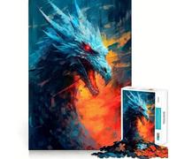 Puzzle da 1000 pezzi con dipinto di drago mistico per adulti, gioco di logica stimolante, divertimento rilassante, bordi nitidi, regalo memorabile (38x26cm)