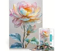 Puzzle da 1000 pezzi con dipinto di fiori ad acquerello per adulti,gioco divertente e di memoria,facile da assemblare,incastro sicuro,attività per tutta la famiglia (38x52cm)
