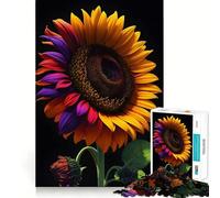 Puzzle da 1000 pezzi con dipinto di girasole per adolescenti, gioco intelligente per momenti di condivisione, immagine da assemblare, opera d'arte 38x52cm