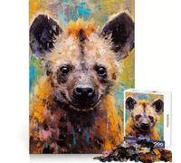 Puzzle da 1000 pezzi con dipinto di iena e tavolozza per ragazzi, gioco di puzzle per stimolare l'intelletto, divertimento per tutta la famiglia, taglio di qualità, regalo elegante (38x52cm)
