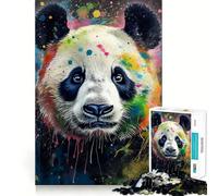 Puzzle da 1000 pezzi con dipinto di panda per ragazzi, gioco stimolante per il tempo libero, taglio preciso, (38x26cm)