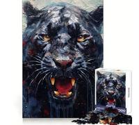 Puzzle da 1000 pezzi con dipinto di pantera e tavolozza per adulti, gioco intelligente da assemblare insieme, divertente idea regalo stagionale (50x75cm)