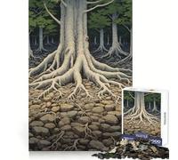 Puzzle da 1000 pezzi con dipinto di radice d'albero giapponese per adulti, stimolante per la logica, facile da srotolare e da assemblare, ideale come regalo (38x52cm)