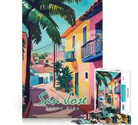 Puzzle da 1000 pezzi con dipinto di San José, Costa Rica, per ragazzi, gioco di logica e di senso, passatempo rilassante, bordi lisci, regalo di alta qualità (50x75cm)