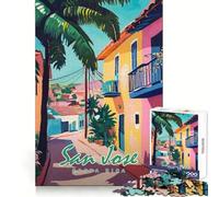 Puzzle da 1000 pezzi con dipinto di San José, Costa Rica, per ragazzi, gioco di logica e di senso, passatempo rilassante, bordi lisci, regalo di alta qualità (50x75cm)
