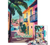 Puzzle da 1000 pezzi con dipinto di San José Costa Rica Puzzle per adulti gioco rilassante migliora la memoria compleanno e Natale (dimensioni 38x52cm)