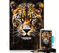 Puzzle da 1000 pezzi con dipinto di tigre per adulti, gioco stimolante per la mente, ideale per il gioco di gruppo, con dettagli nitidi e un regalo perfetto 38x52cm