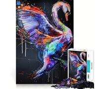 Puzzle da 1000 pezzi con dipinto di un cigno, ideale per ragazzi, un gioco rompicapo per la casa, un'attività creativa di alta qualità 38x26cm