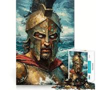 Puzzle da 1000 pezzi con dipinto di un guerriero spartano per adolescenti, ideale per migliorare la memoria e alleviare lo stress, con taglio di alta qualità e come regalo 38x26cm